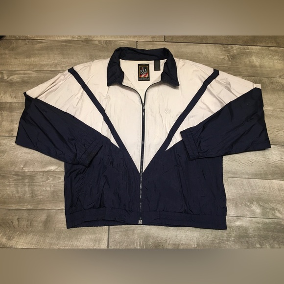VINTAGE JCPENNEY SEWN EMBROIDERED USA OLYMPICS JERSEY JACKET COAT